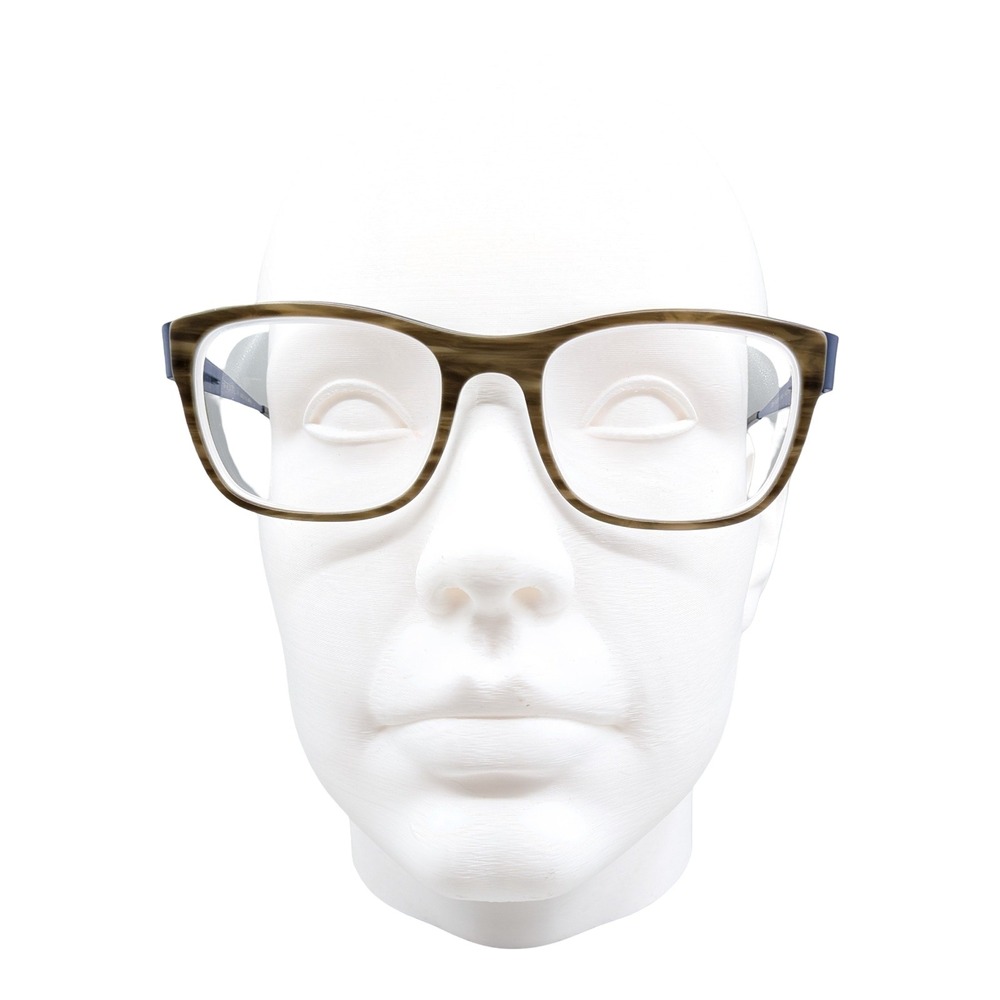 Bevel Rusty 2529 Blue Brown Horn Eyeglasses Frames Japan 54-19